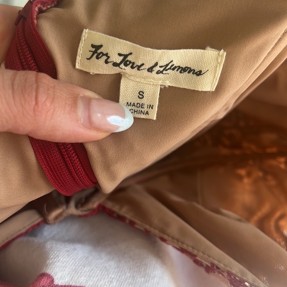 For Love and Lemons Vika Mini Dress in Red - Picture 10 of 11